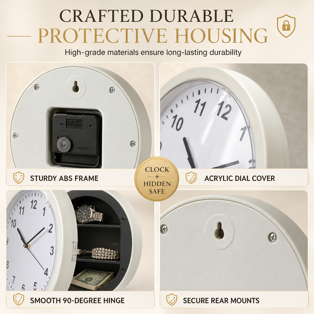 ⏰LIMITED TIME 49% OFFER⌚Vintage Wall Clock with Hidden Safe & Secret Valuables Compartment