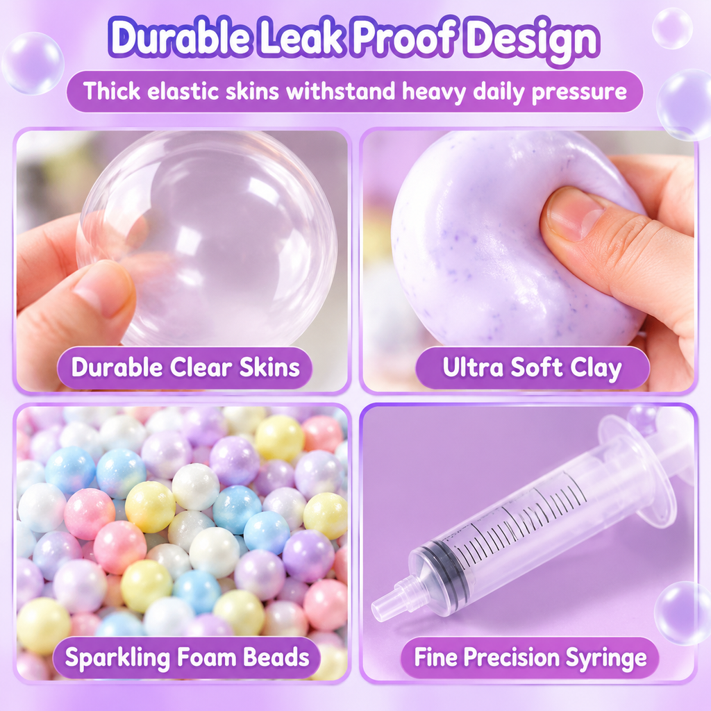 📢📢49% OFF !! ⏰💞50K+ SOLD! 🧪DIY Squeeze Ball Making Kit – mix colorful clay & sparkling fillers, leak-proof slow-rising fun. No-mess craft for kids! 🎨✅