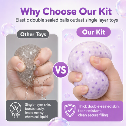 📢📢49% OFF !! ⏰💞50K+ SOLD! 🧪DIY Squeeze Ball Making Kit – mix colorful clay & sparkling fillers, leak-proof slow-rising fun. No-mess craft for kids! 🎨✅
