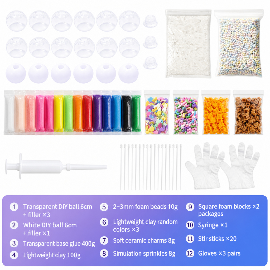 📢📢49% OFF !! ⏰💞50K+ SOLD! 🧪DIY Squeeze Ball Making Kit – mix colorful clay & sparkling fillers, leak-proof slow-rising fun. No-mess craft for kids! 🎨✅