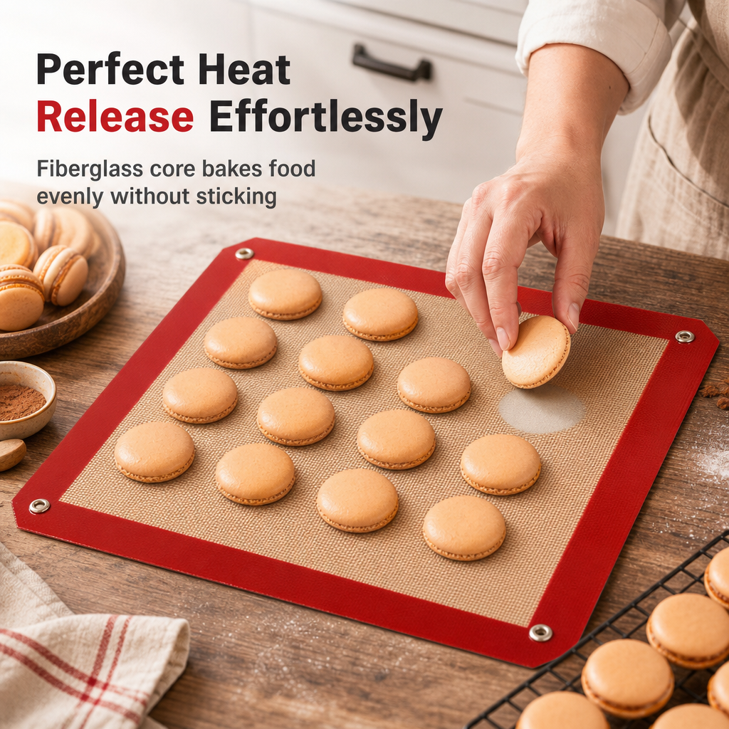 🔥HOT SALE 49% OFF🥯 Non Stick Silicone Baking Mat Heat Resistant Fiberglass Oven Liner Sheet for Macarons and Pastry