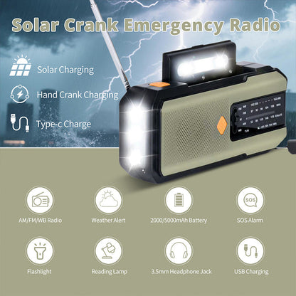 📢 LIMITED-TIME 48% OFF! 🌦️ Solar Hand-Crank Emergency Weather Radio – Stay Informed & Powered During Storms, Power Cuts & Off-Grid Trips ✨