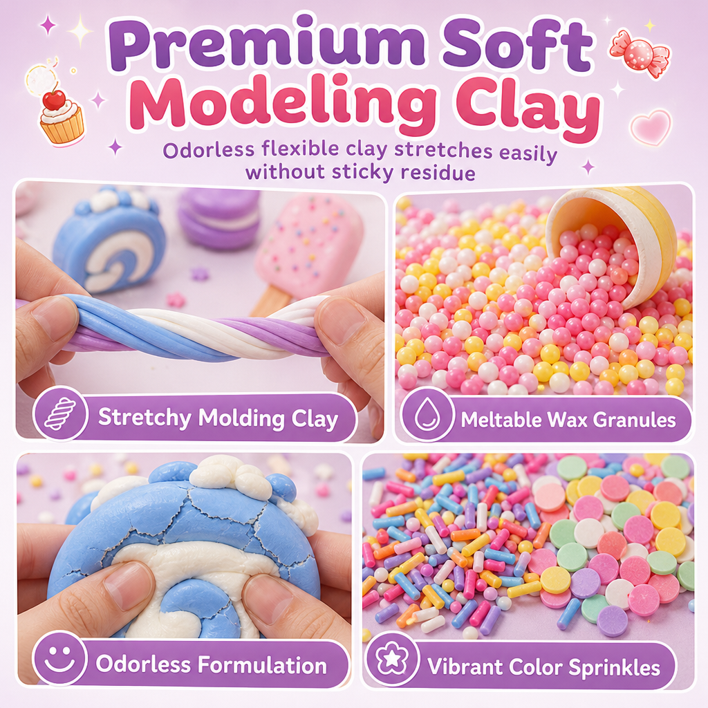 📢📢49% OFF !! ⏰DIY Crispy Squeeze Ball Toy Set with Wax Coating and Satisfying Crunchy Sound for Stress Relief