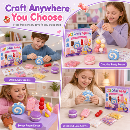 📢📢49% OFF !! ⏰DIY Crispy Squeeze Ball Toy Set with Wax Coating and Satisfying Crunchy Sound for Stress Relief