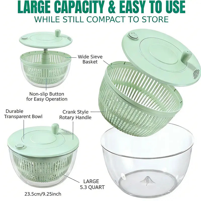 📢📢49% OFF !! ⏰Salad Spinner with Multi-Function Lid