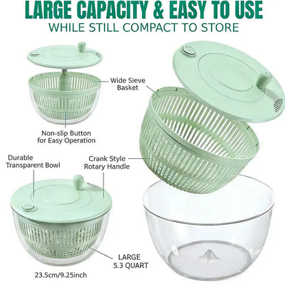 📢📢49% OFF !! ⏰Salad Spinner with Multi-Function Lid