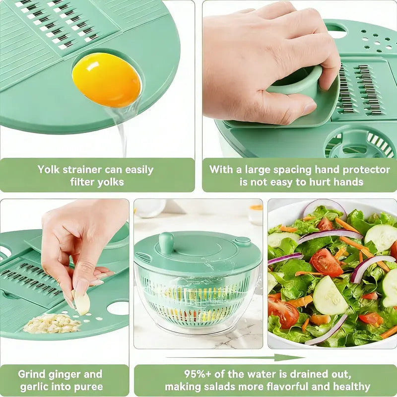 📢📢49% OFF !! ⏰Salad Spinner with Multi-Function Lid