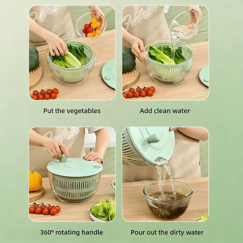 📢📢49% OFF !! ⏰Salad Spinner with Multi-Function Lid