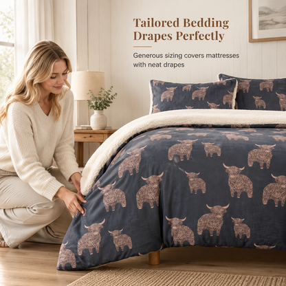 🔥49% OFF!!📢🐄 Cow Print 3-Piece Bedding Set – Soft Warm Fabric & Bold Country Style, Refresh Your Bedroom With a Fun, Cosy Look ✨