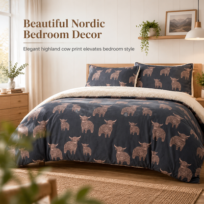 🔥49% OFF!!📢🐄 Cow Print 3-Piece Bedding Set – Soft Warm Fabric & Bold Country Style, Refresh Your Bedroom With a Fun, Cosy Look ✨