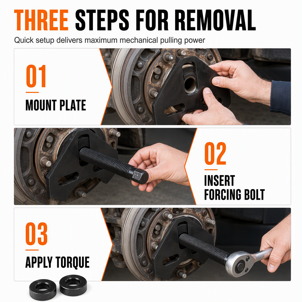 📢📢 49% OFF !!🛠️40100 Wheel Hub Removal Tool Kit for Cars and Trucks
