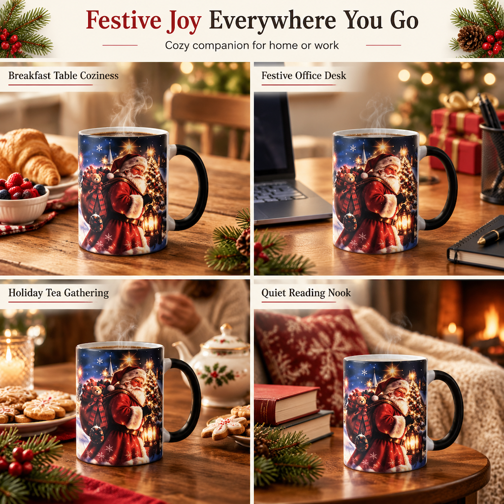 🏆HOT SALE 49% OFF🎄Christmas Santa Claus Heat-Activated Color-Changing Mug