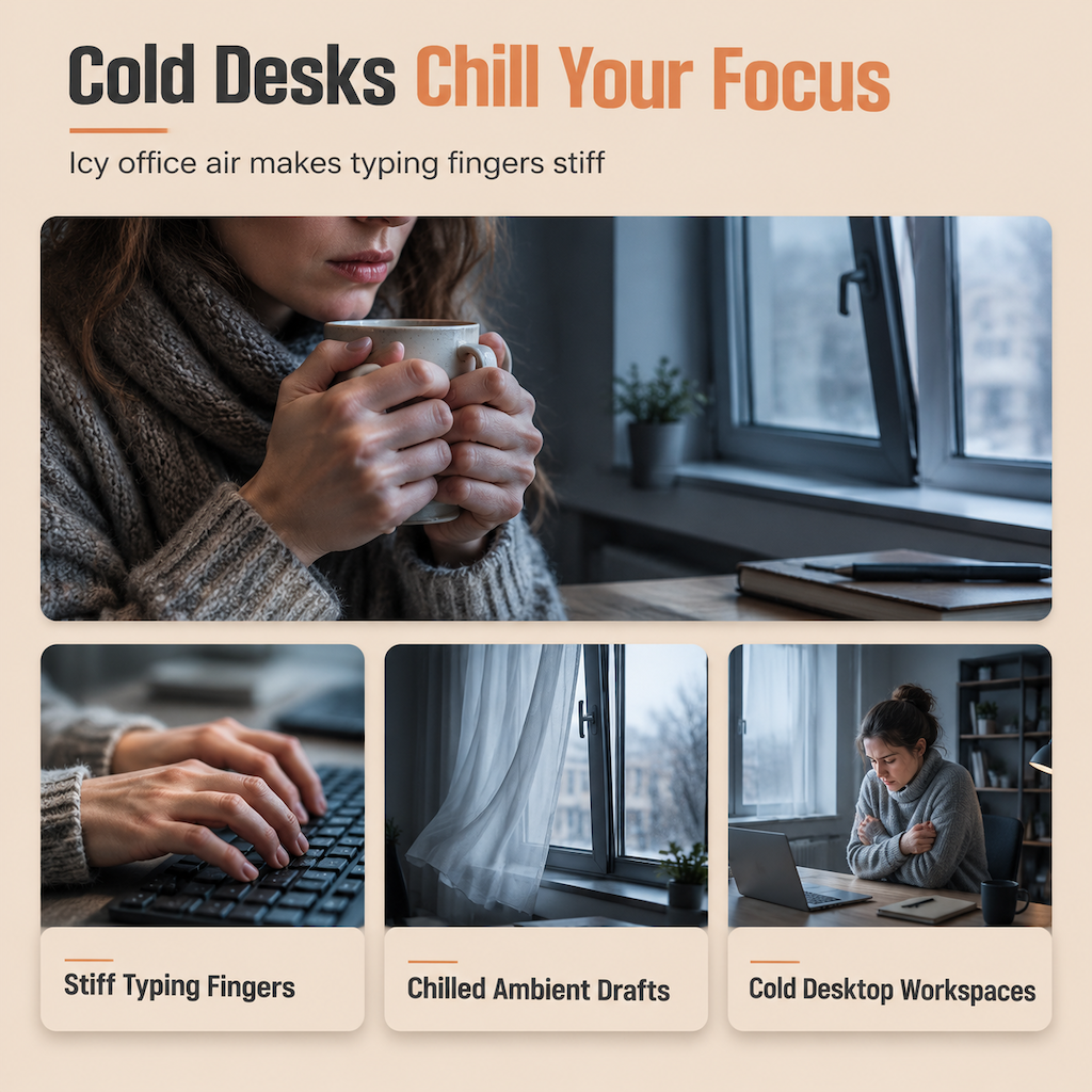 📢📢 49% OFF🔥 Portable Desktop Heater – Adjustable Warm Air & Two Heat Settings for Home and Office
