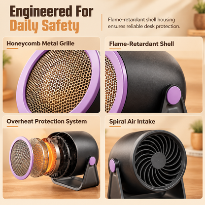 📢📢 49% OFF🔥 Portable Desktop Heater – Adjustable Warm Air & Two Heat Settings for Home and Office