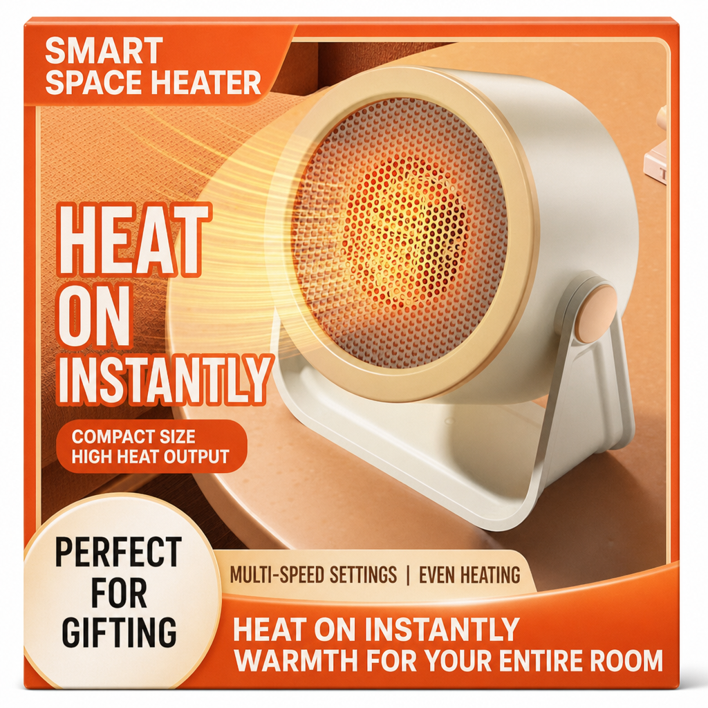 📢📢 49% OFF🔥 Portable Desktop Heater – Adjustable Warm Air & Two Heat Settings for Home and Office