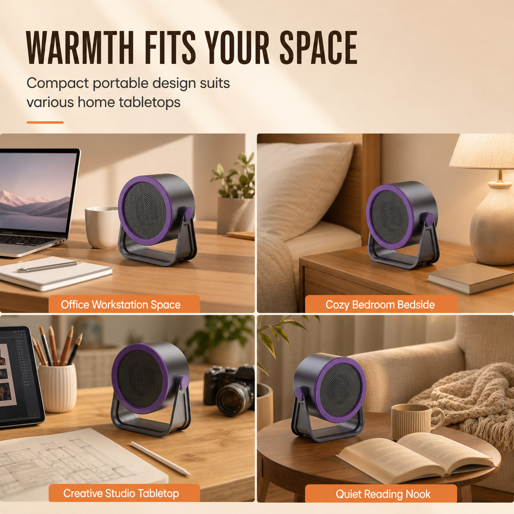 📢📢 49% OFF🔥 Portable Desktop Heater – Adjustable Warm Air & Two Heat Settings for Home and Office
