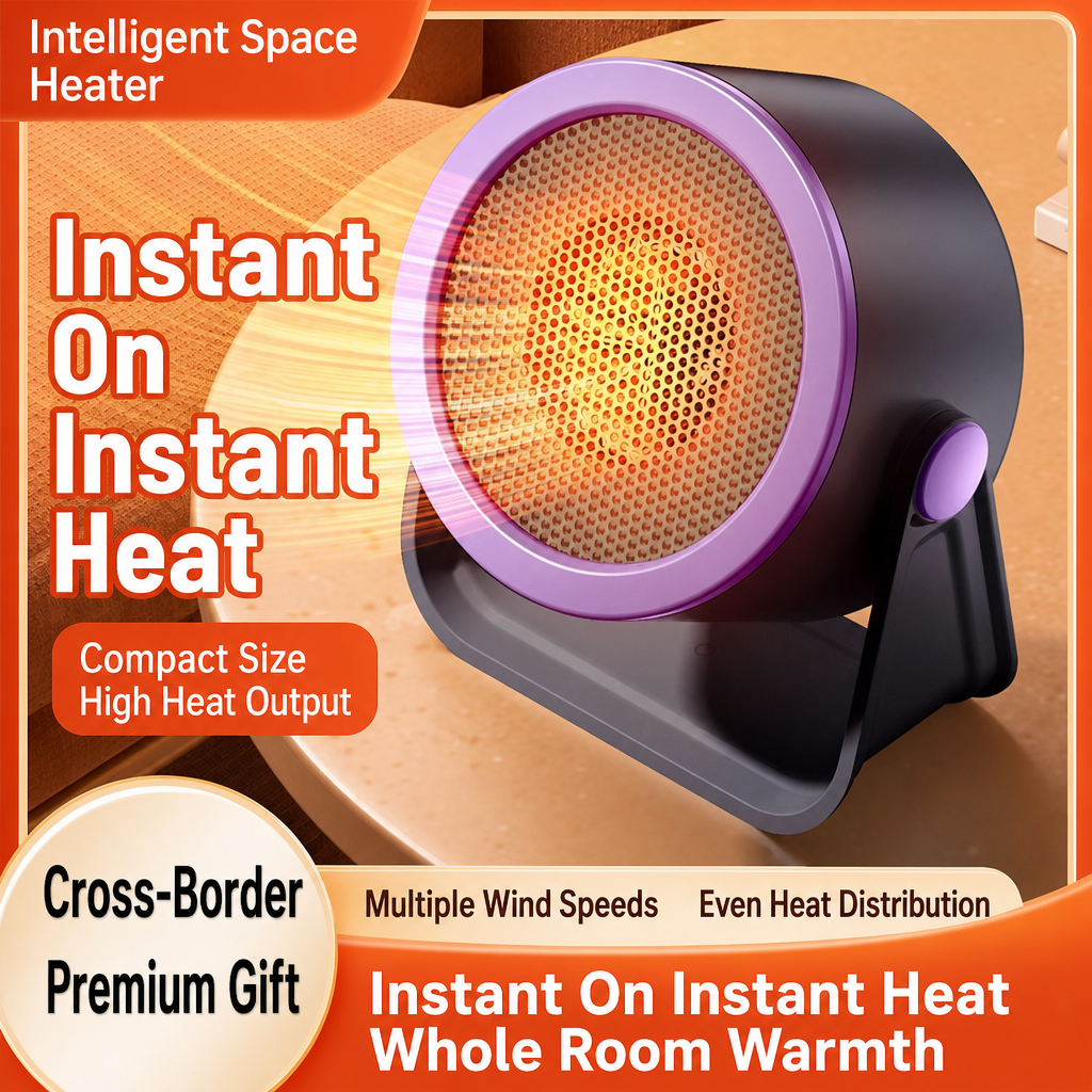 📢📢 49% OFF🔥 Portable Desktop Heater – Adjustable Warm Air & Two Heat Settings for Home and Office
