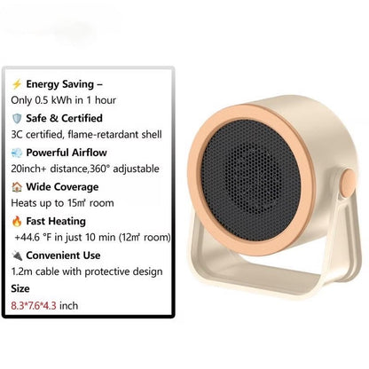 📢📢 49% OFF🔥 Portable Desktop Heater – Adjustable Warm Air & Two Heat Settings for Home and Office