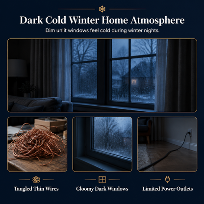 ❄️ 49% OFF! ✨ LED Snowflake Curtain Lights – Waterproof & festive décor ✨