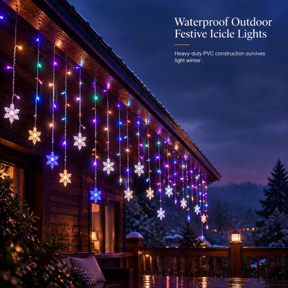 ❄️ 49% OFF! ✨ LED Snowflake Curtain Lights – Waterproof & festive décor ✨