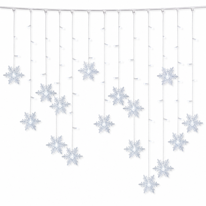 ❄️ 49% OFF! ✨ LED Snowflake Curtain Lights – Waterproof & festive décor ✨