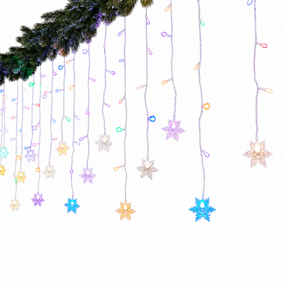 ❄️ 49% OFF! ✨ LED Snowflake Curtain Lights – Waterproof & festive décor ✨