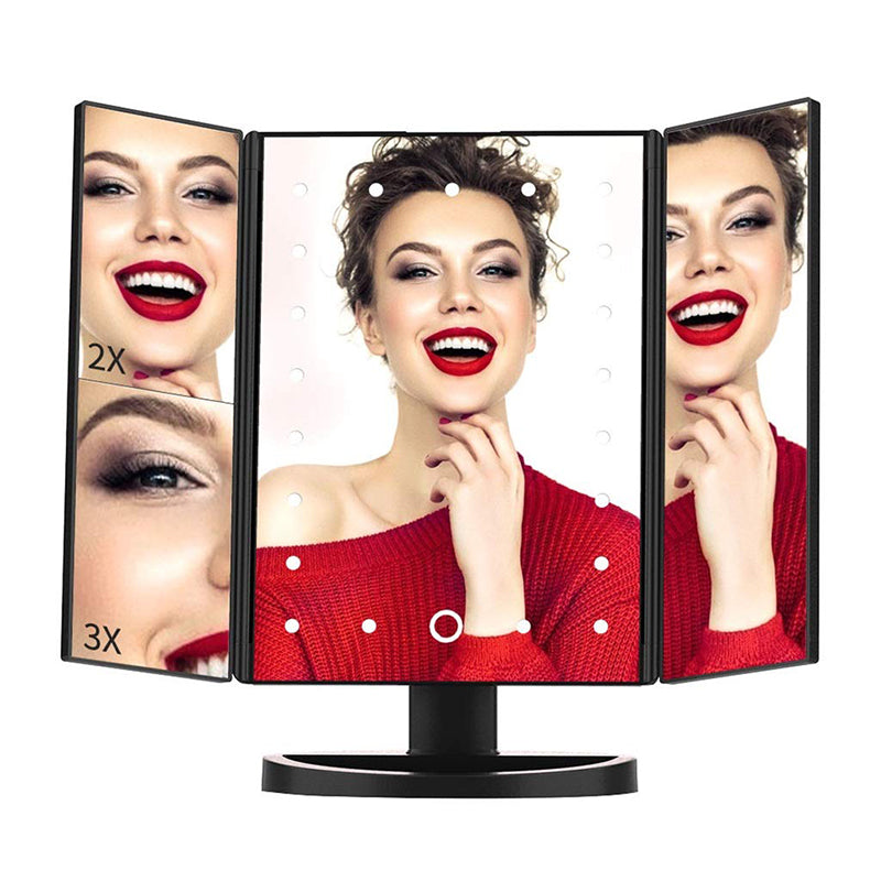 🏆HOT SALE 49% OFF✨Tri-Fold Makeup Mirror with Lights