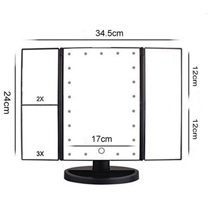 🏆HOT SALE 49% OFF✨Tri-Fold Makeup Mirror with Lights