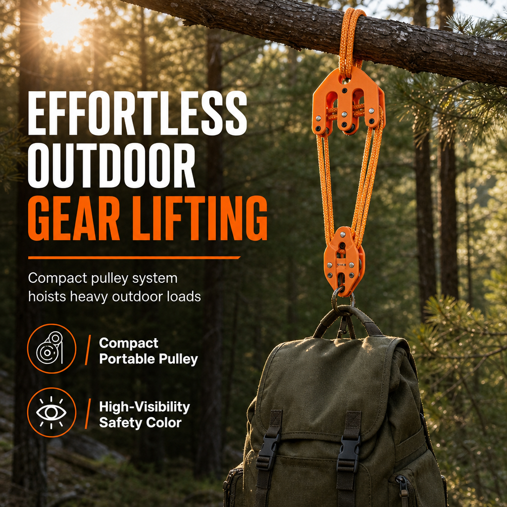 🏆LIMITED-TIME OFFER🔧Hoist Block and Tackle Hunting Equipment Hoisting System