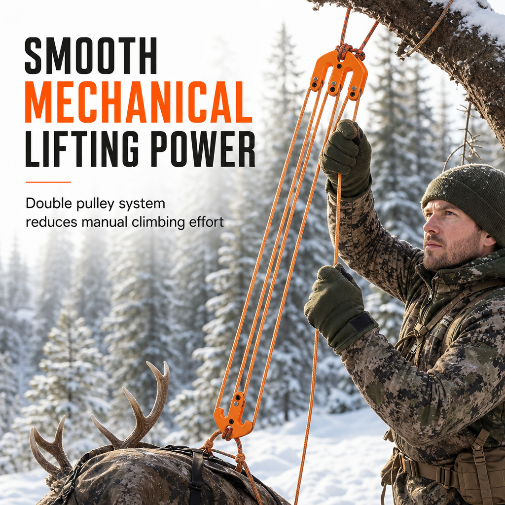 🏆LIMITED-TIME OFFER🔧Hoist Block and Tackle Hunting Equipment Hoisting System