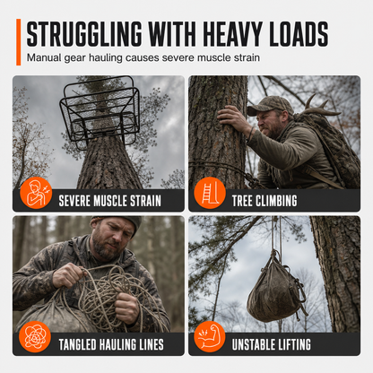🏆LIMITED-TIME OFFER🔧Hoist Block and Tackle Hunting Equipment Hoisting System