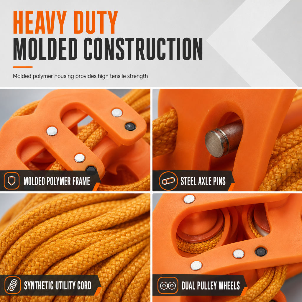 🏆LIMITED-TIME OFFER🔧Hoist Block and Tackle Hunting Equipment Hoisting System