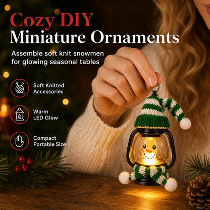 🏆Christmas Specials🎄Mini Christmas Snowman Lantern Portable Night Light with Hat and Scarf for