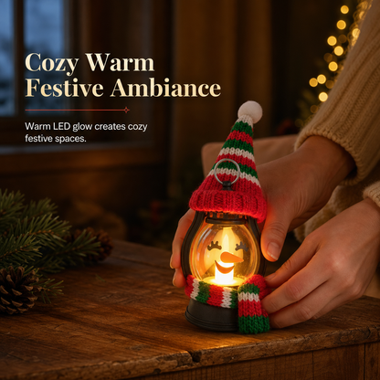 🏆Christmas Specials🎄Mini Christmas Snowman Lantern Portable Night Light with Hat and Scarf for