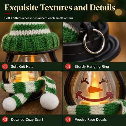 🏆Christmas Specials🎄Mini Christmas Snowman Lantern Portable Night Light with Hat and Scarf for
