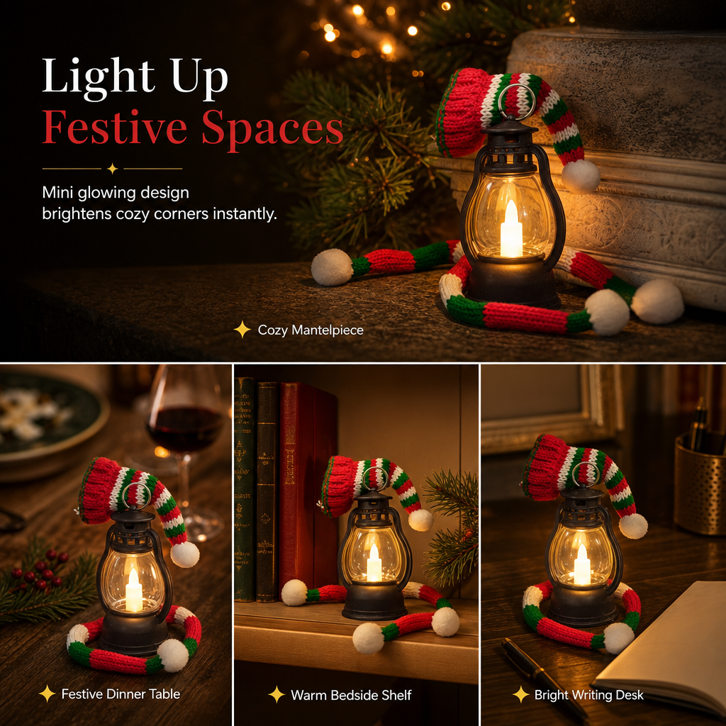 🏆Christmas Specials🎄Mini Christmas Snowman Lantern Portable Night Light with Hat and Scarf for