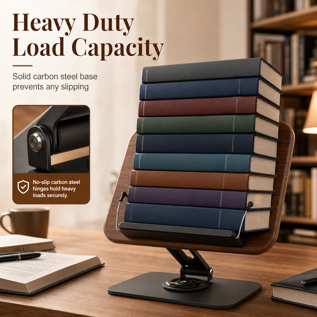 🏆HOT SALE 49% OFF🖥️Transparent Acrylic 360 Degree Rotating Desktop Book Stand and Tablet Holder