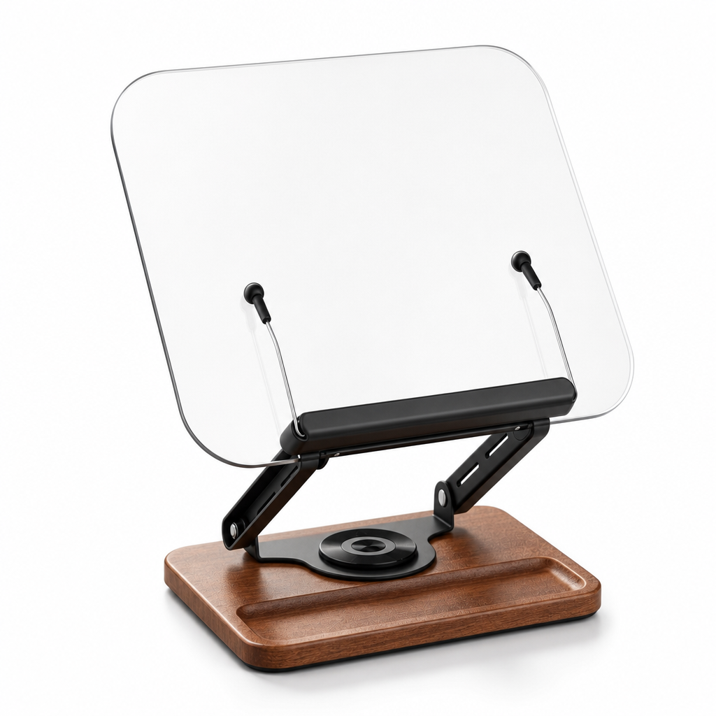 🏆HOT SALE 49% OFF🖥️Transparent Acrylic 360 Degree Rotating Desktop Book Stand and Tablet Holder