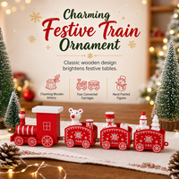📢📢 49% OFF🎄Mini Christmas Train Ornament – Festive Tabletop Decor, Window Display & Cake Topper