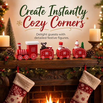 📢📢 49% OFF🎄Mini Christmas Train Ornament – Festive Tabletop Decor, Window Display & Cake Topper