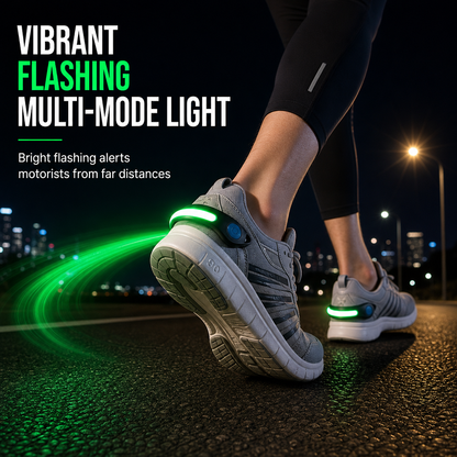 📢📢49% OFF !! ⏰LED Glowing Shoe Clip Light Flashing Safety Warning Light for Night Running and Cycling