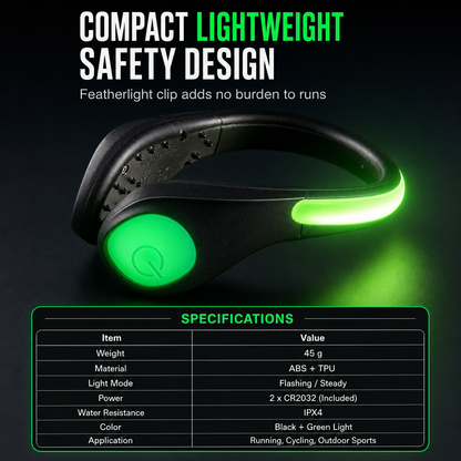 📢📢49% OFF !! ⏰LED Glowing Shoe Clip Light Flashing Safety Warning Light for Night Running and Cycling