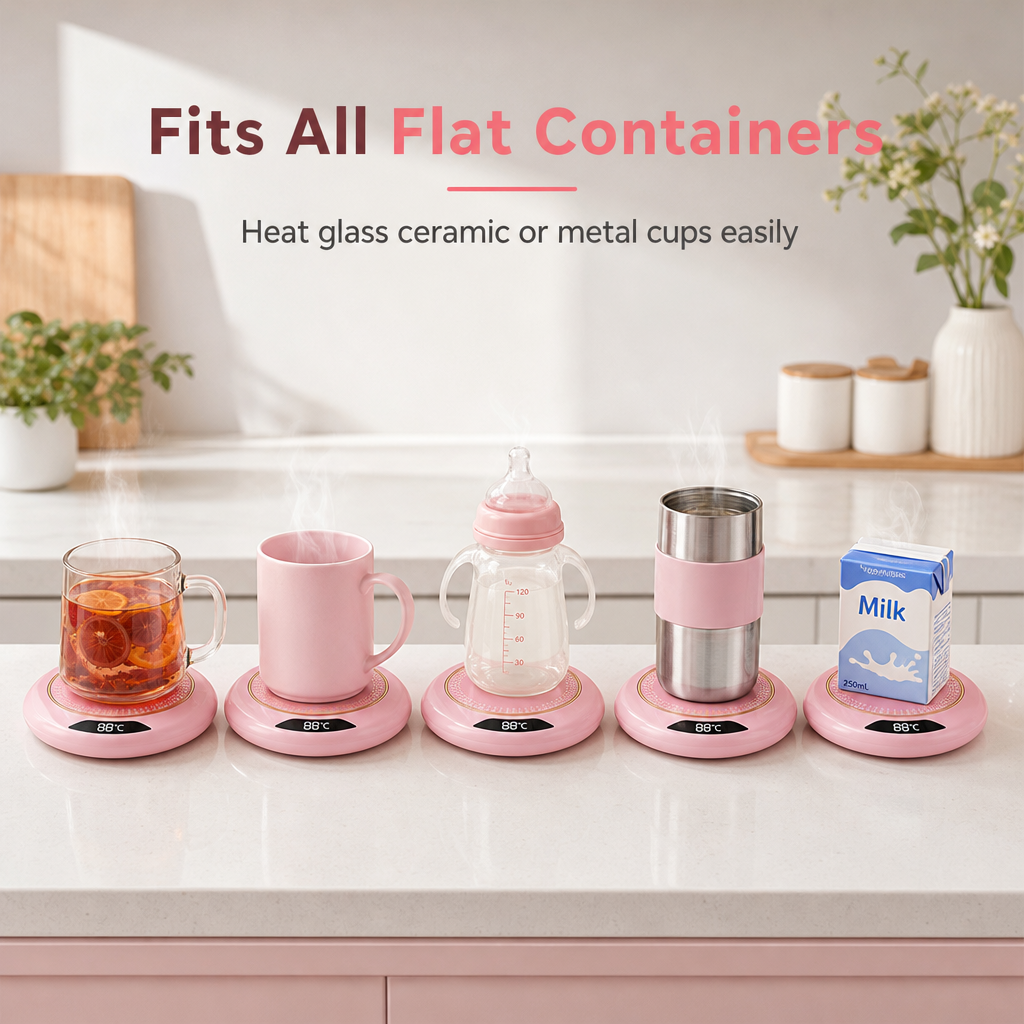 🥳2026 HOT SALE🥳💞50K+ SOLD! ☕🔥 49% OFF! Electric Coffee Mug Warmer – 3-temp touch control keeps drinks hot all day. Fits all flat cups – never drink cold coffee again! 🛡️✅