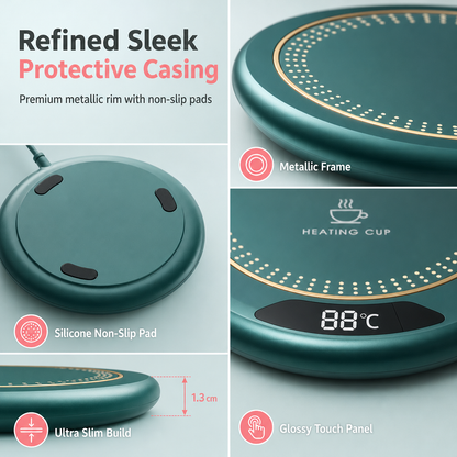 🥳2026 HOT SALE🥳💞50K+ SOLD! ☕🔥 49% OFF! Electric Coffee Mug Warmer – 3-temp touch control keeps drinks hot all day. Fits all flat cups – never drink cold coffee again! 🛡️✅