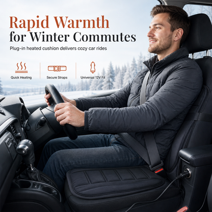 📢📢 49% OFF🚗12V Heated Car Seat Cushion – Electric Winter Seat Warmer for Cozy Driving Comfort