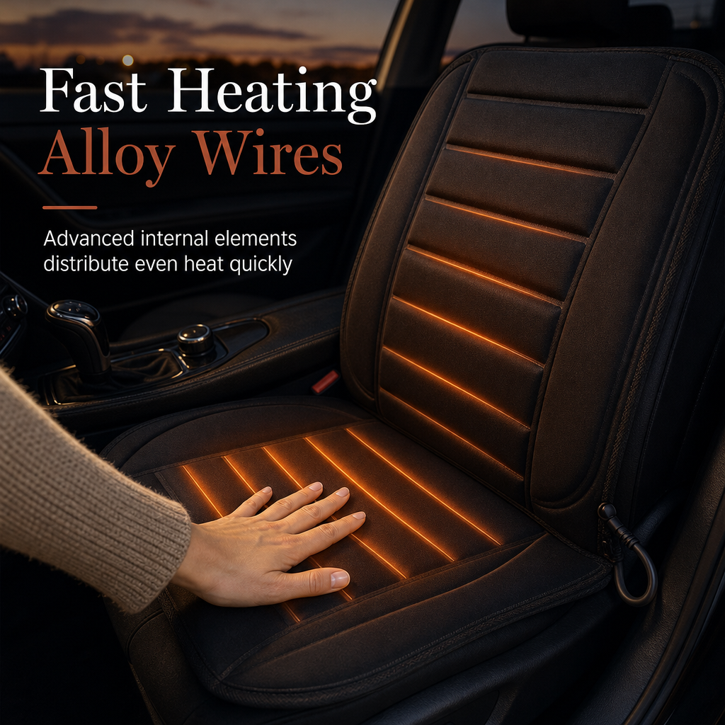 📢📢 49% OFF🚗12V Heated Car Seat Cushion – Electric Winter Seat Warmer for Cozy Driving Comfort