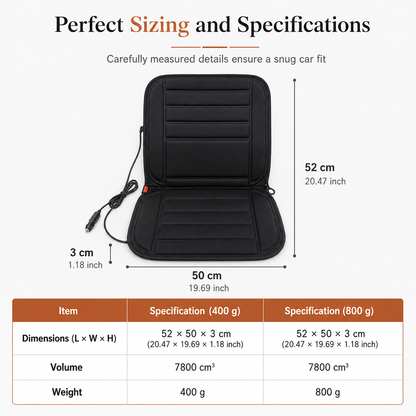 📢📢 49% OFF🚗12V Heated Car Seat Cushion – Electric Winter Seat Warmer for Cozy Driving Comfort
