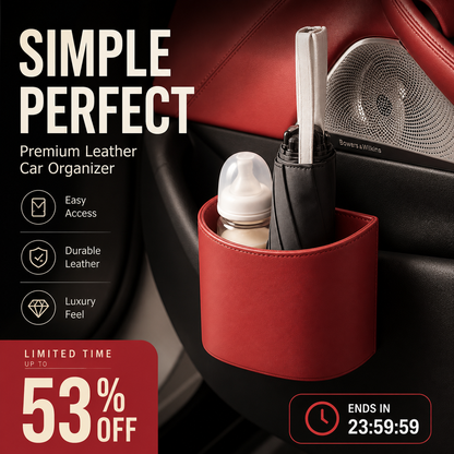 🥳2026 HOT SALE🥳💞50K+ SOLD!🚗🧺 49% OFF! Leather Car Door Cup Holder – Wide‑mouth opening, easy reach for drinks & phone. Clip‑on secure fit. PU leather, tough & stylish. 🛡️✨