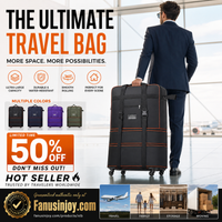 🔥49% Off！🧳Meet all your travel storage needs！Large Capacity Expandable Travel Duffel Bag