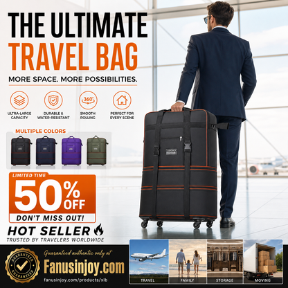 🔥49% Off！🧳Meet all your travel storage needs！Large Capacity Expandable Travel Duffel Bag
